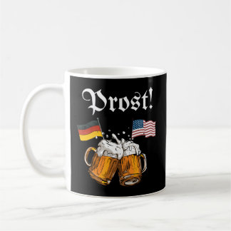 Oktoberfest för tyska amerikanska Flagga Prost Kaffemugg