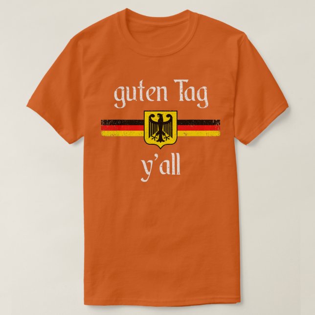 Oktoberfest German Flagga Eagle Prost Guten Märkre T Shirt (Design framsida)