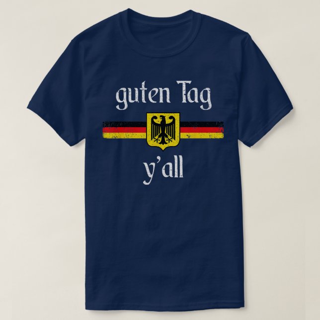 Oktoberfest German Flagga Eagle Prost Guten Märkre T Shirt (Design framsida)
