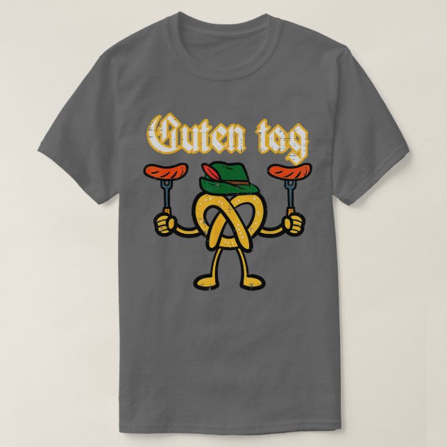 Oktoberfest Guten Märkre Pretzel German Costume Ki T Shirt (Design framsida)