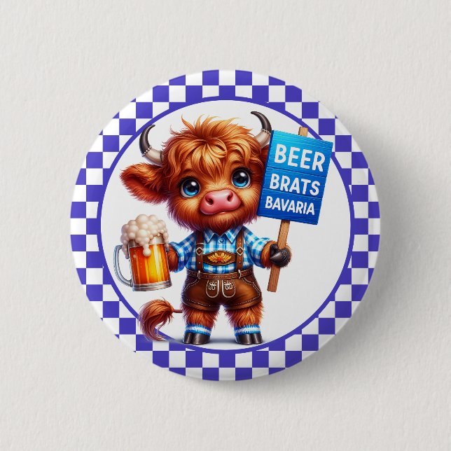 Oktoberfest Highland Ko  Knapp (Framsida)