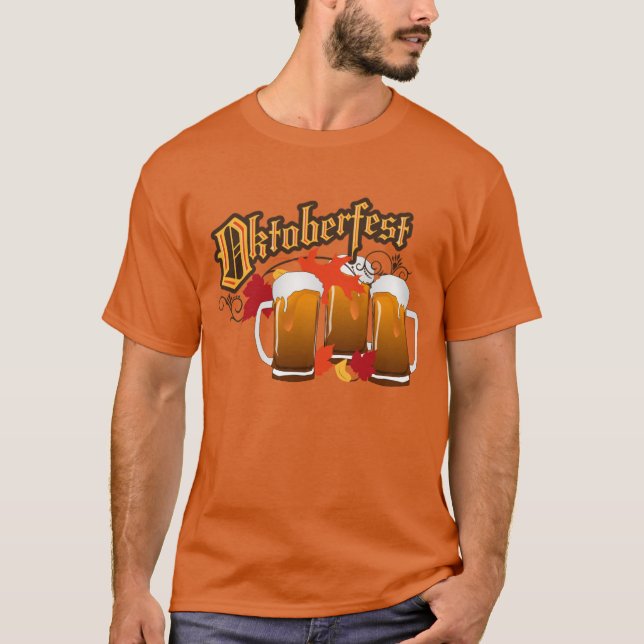 Oktoberfest Hösten Öl T Shirt (Framsida)