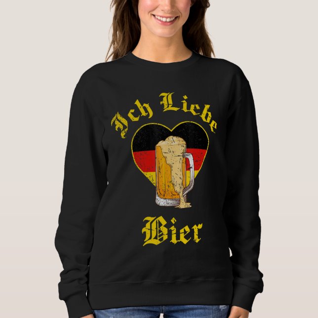 Oktoberfest Ich Liebe Beer German Bavarian Festiva T Shirt (Framsida)