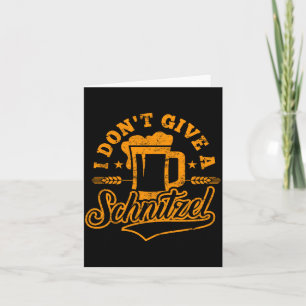 Oktoberfest Jag Ger Inte En Schnitzel Öl Män Kvinn Kort