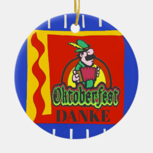 Oktoberfest, lägg till, redigera text julgransprydnad keramik