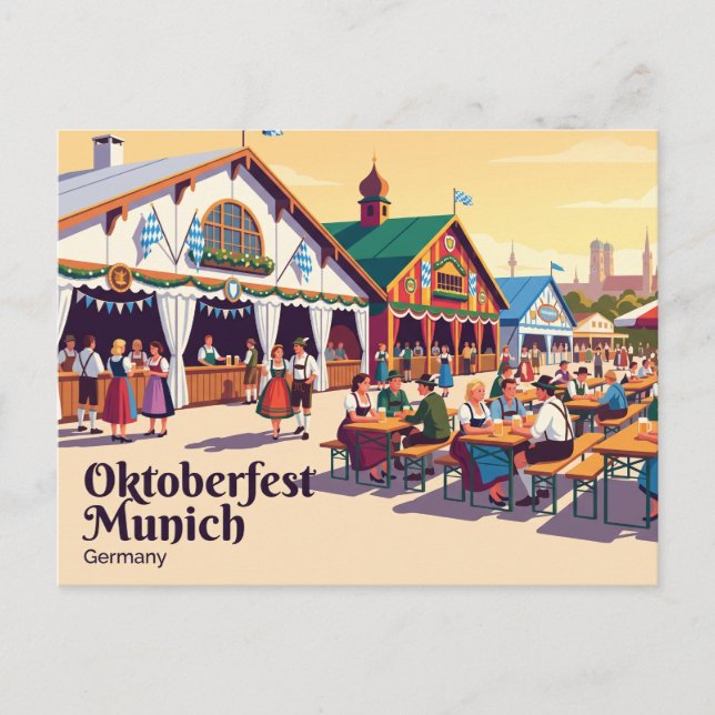Oktoberfest München Tyskland Vykort (Framsida)