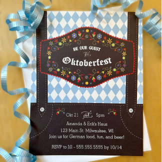 Oktoberfest (Oktoberfest) inbjudan till tyska part