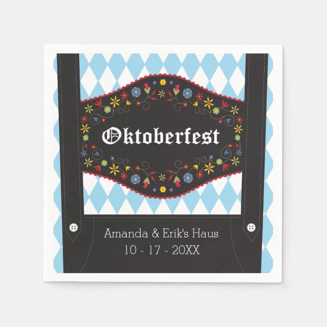 Oktoberfest, Oktoberfest Napkins - Anpassningsbar Pappersservett (Framsidan)