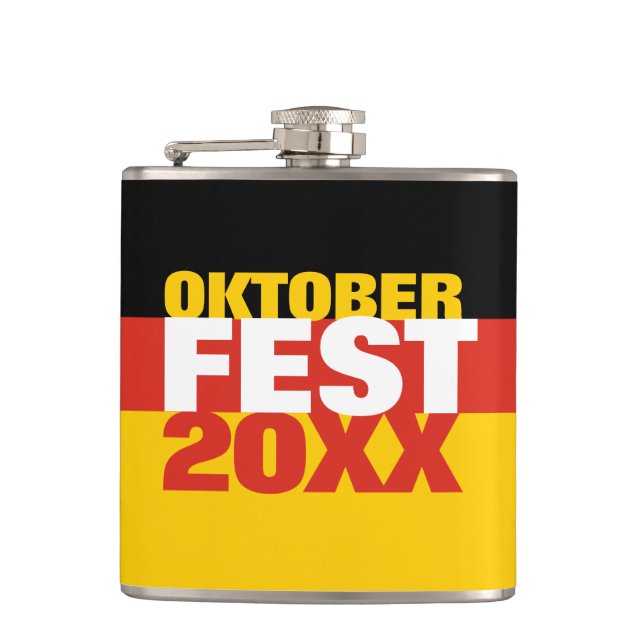 Oktoberfest Oktoberfest Tysk Flagga Fickplunta (Framsidan)