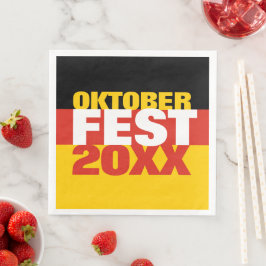 Oktoberfest Oktoberfest Tysk Flagga Pappersservett