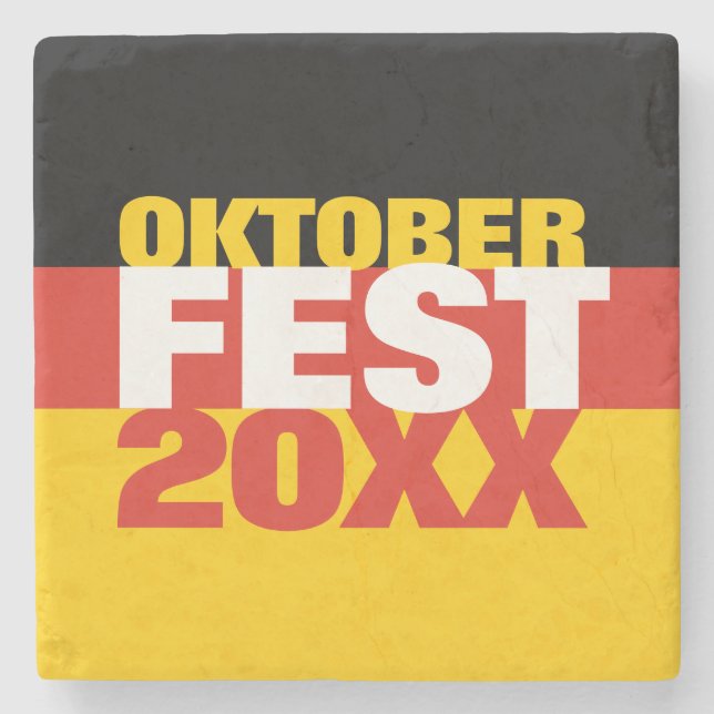 Oktoberfest Oktoberfest Tysk Flagga Stenunderlägg (Framsidan)