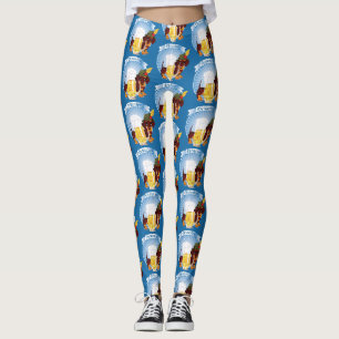 Oktoberfest Öl och Hund Leggings