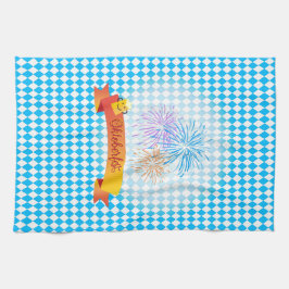 OKTOBERFEST ölfestival dekoration Blue mönster Kökshandduk