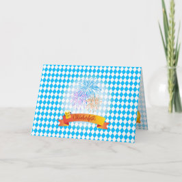 OKTOBERFEST ölfestival dekoration Blue mönster Kort