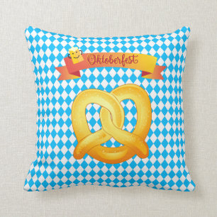 OKTOBERFEST ölfestival dekoration Blue mönster Kudde