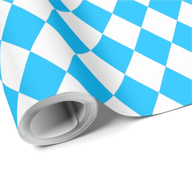 OKTOBERFEST ölfestival dekoration Blue mönster Presentpapper (Rulle Hörn)