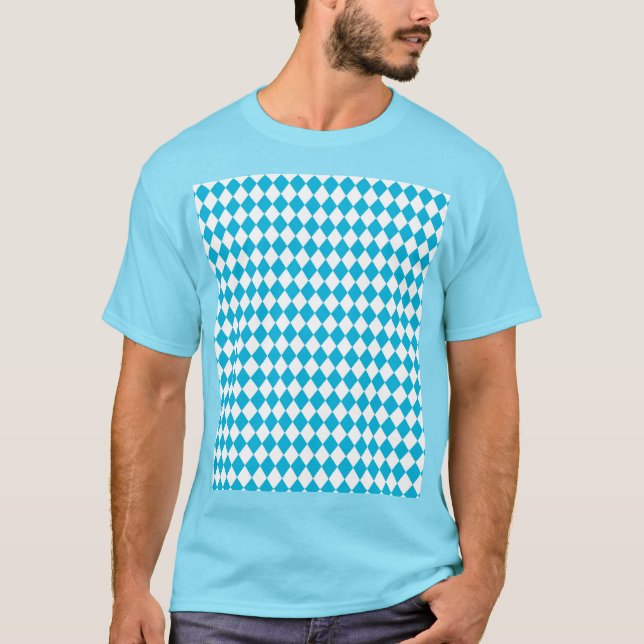 OKTOBERFEST ölfestival dekoration Blue mönster T Shirt (Framsida)