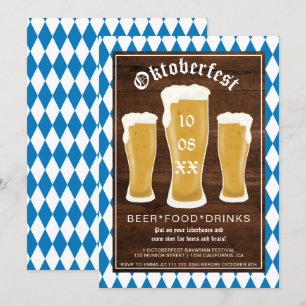 Oktoberfest ölfestival typografi bayerska inbjudningar