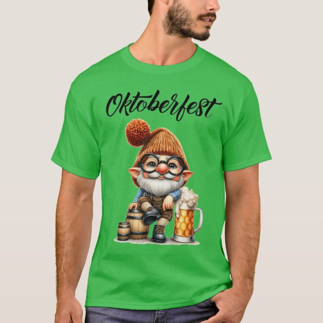 Oktoberfest Ölgubbe T Shirt (Framsida)