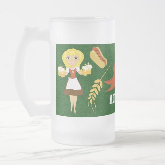 Oktoberfest Ölmugg - SRF Frostat Ölglas (Vänster)