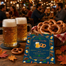 Oktoberfest Ölparty Inbjudan Festlig Bayersk
