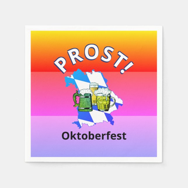 OKTOBERFEST | Öls Skål | PROST Papper Pappersservett (Framsidan)