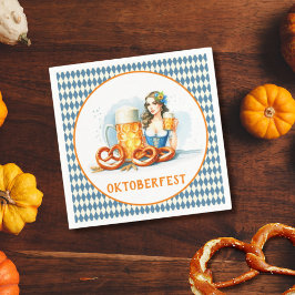 Oktoberfest Party med öl och kalvar ai Pappersservett