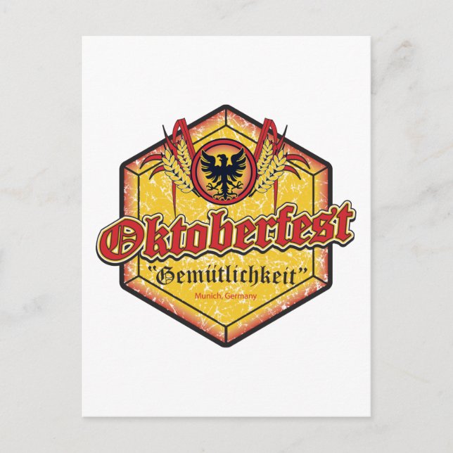 Oktoberfest - Pentagons design Vykort (Framsida)