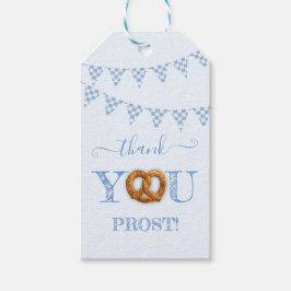 Oktoberfest Pretzel Danke Tack Presentetikett