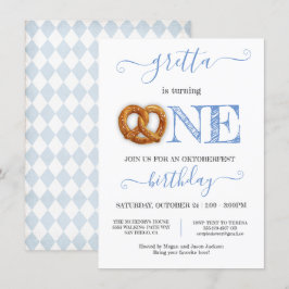 Oktoberfest Pretzel Turning en Födelsedagsfest Inbjudningar