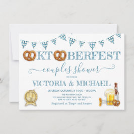 Oktoberfest Pretzelpar bröllopsfest Inbjudningar