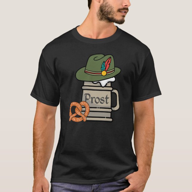 Oktoberfest Prost Stein T Shirt (Framsida)