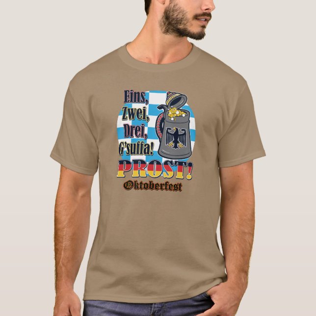 Oktoberfest Prost T Shirt (Framsida)