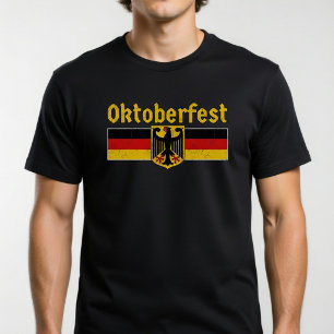 Oktoberfest Retro Tyskland Flagga  T Shirt