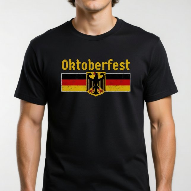 Oktoberfest Retro Tyskland Flagga  T Shirt (Skapare uppladdad)