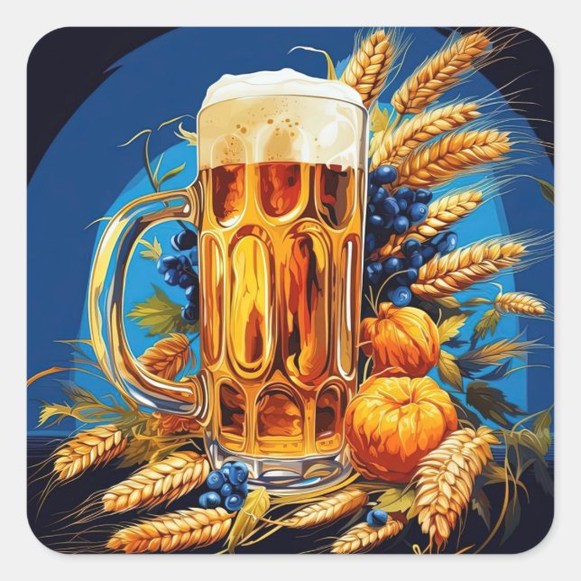 Oktoberfest Stickers Fyrkantigt Klistermärke (Framsida)