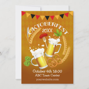 Oktoberfest Toasting Beer Inbjudningar