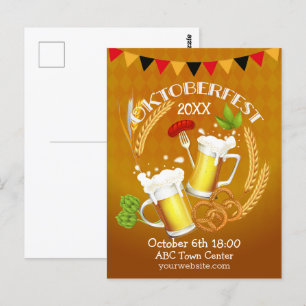 Oktoberfest Toasting Beer Vykort