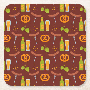 Oktoberfest tysk beerfestival underlägg papper kvadrat