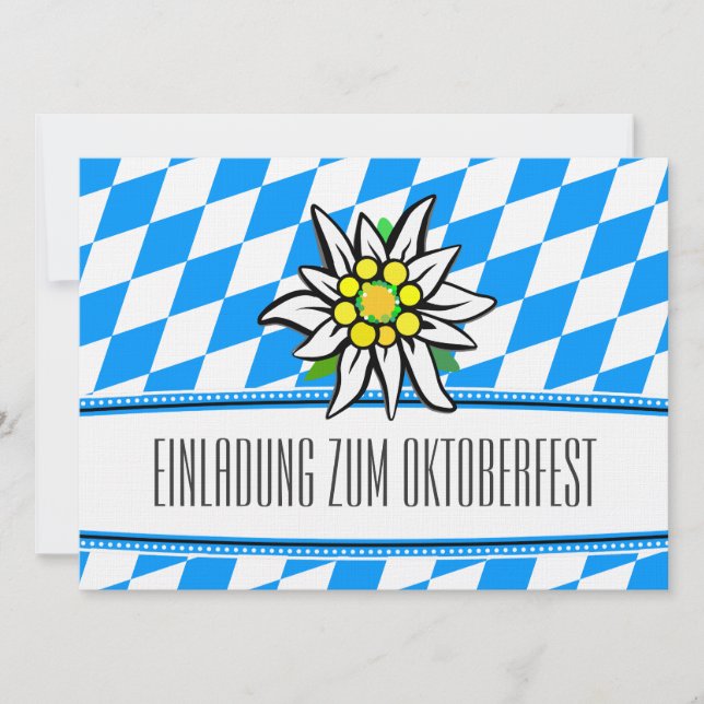 Oktoberfest tysk kultur  inbjudningar (Framsida)