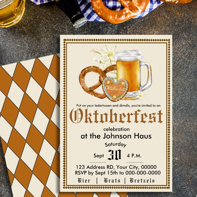 Oktoberfest tysk ölfest inbjudan (Skapare uppladdad)