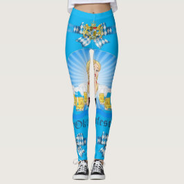 Oktoberfest/tysk-upplaga av bayersk Vapensköld Leggings