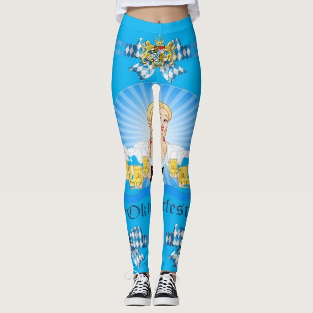 Oktoberfest/tysk-upplaga av bayersk Vapensköld Leggings (Framsida)