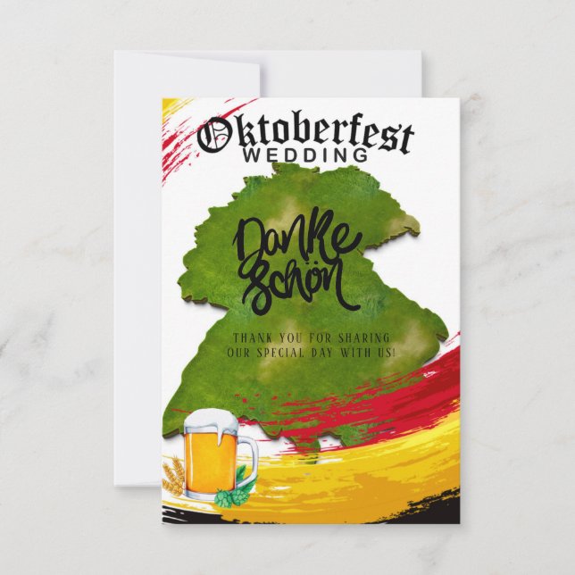 Oktoberfest Tysklanda Karta Danke tackkort Tack Kort (Framsida)