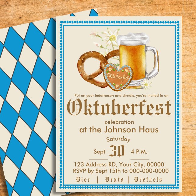 Oktoberfest tyskt ölfest inbjudan (Skapare uppladdad)