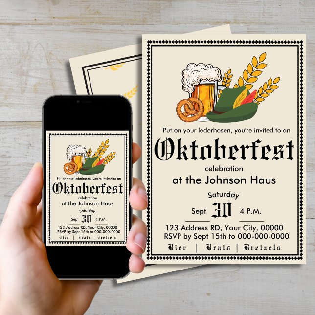 Oktoberfest tysktölsparty inbjudan (Skapare uppladdad)