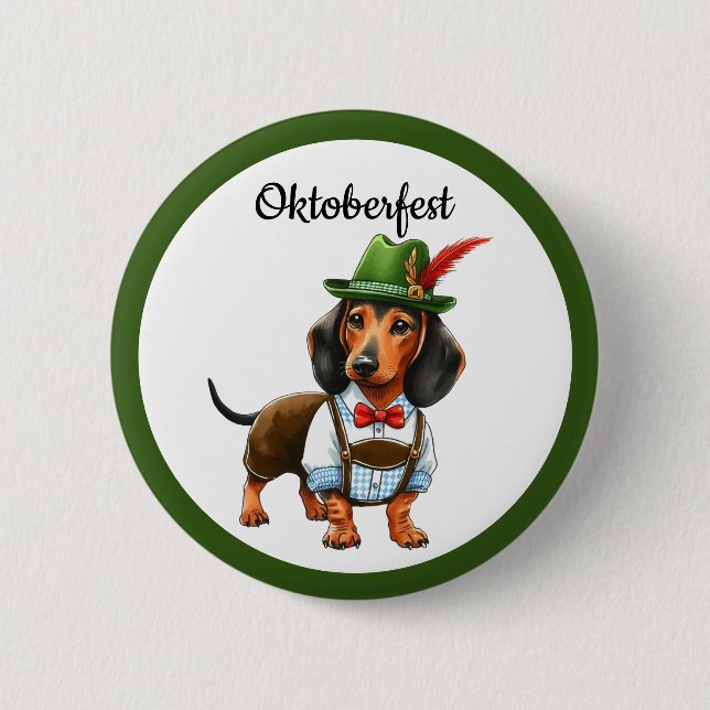 Oktoberfest Weiner Hund Knapp (Framsida)