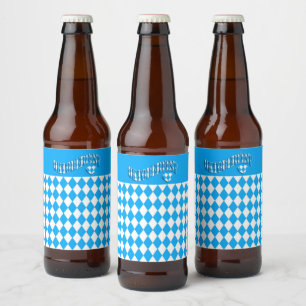 Oktoberfesten Anpassat namn för tyska ölfestival Ölflaska Etikett