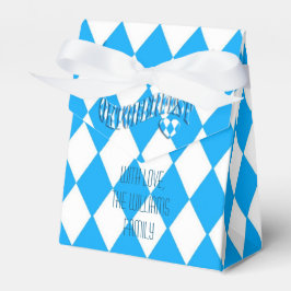 Oktoberfesten Blue and White Bavarian Flagga Mönst Presentaskar