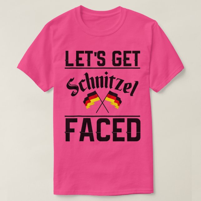 Oktoberfesten gör att Schnitzel blir synlig på tys T Shirt (Design framsida)